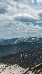 Smartphone HD wallpaper of beautiful alpine view on the Hochfelln - Bergen - Bavaria - Germany