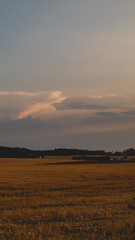 Smartphone HD wallpaper of beautiful sunset with spectacular clouds near Ramsdorf - Bavaria - Germany