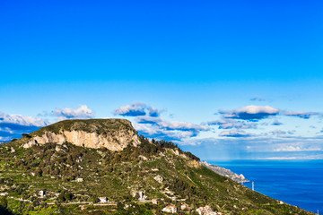 Castelmola landscape with mountain and sky