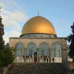 Mosque of the dome of the rock in Jerusalem.