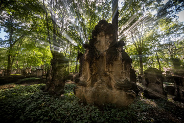 at the grave yard