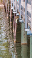 Smartphone HD wallpaper of beautiful pier reflections at the famous Chiemsee - Bavaria - Germany