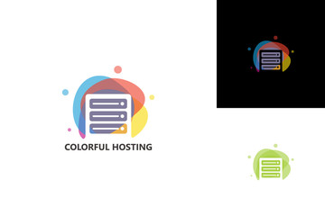 Colorful Hosting Logo Template Design Vector, Emblem, Design Concept, Creative Symbol, Icon