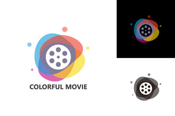 Colorful Movie Logo Template Design Vector, Emblem, Design Concept, Creative Symbol, Icon
