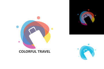 Colorful Travel Logo Template Design Vector, Emblem, Design Concept, Creative Symbol, Icon