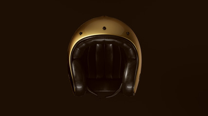 Gold Helmet 3d illustration 3d render	