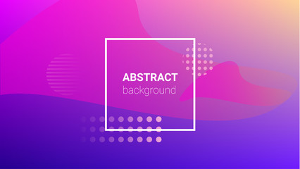 Fluid Shapes. Banner Design Composition. Horizontal Orientation. Modern Geometric Pattern. Fluid Shapes.