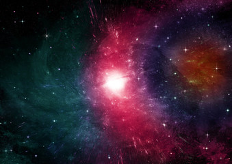 Fototapeta premium galaxy in a free space