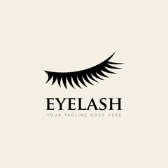 eyelash logo and icon vector ilustration design template