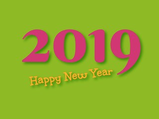 Happy new year 2019 vector illustrator