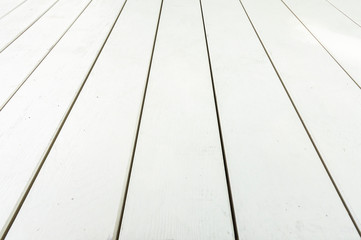 White wood floor