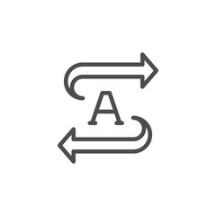 Translation line icon