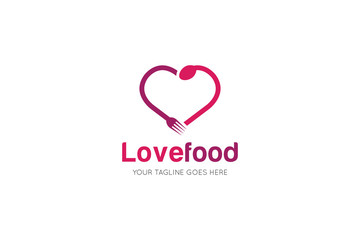 love food logo and icon vector design template