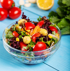 fresh salad in a bowl