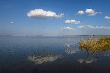 lake and clouds