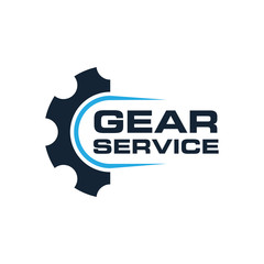 gear service logo and icon vector illustration design template