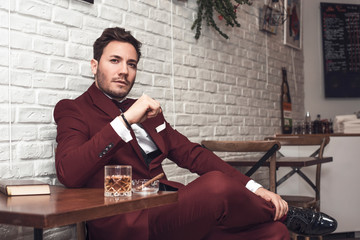 Fashion portrait of young handsome man.