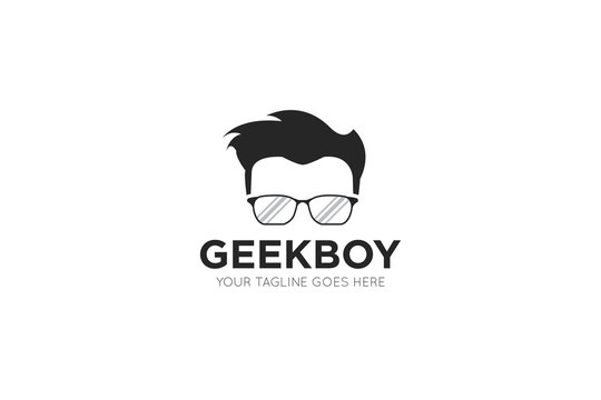 geek logo and icon vector illustration design template