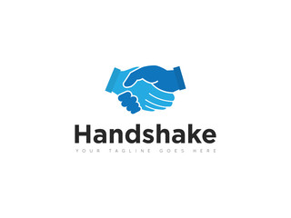 people deal handshake logo and icon vector design template