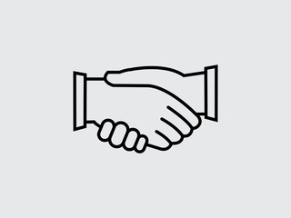 people deal handshake logo and icon vector design template