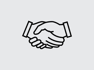 people deal handshake logo and icon vector design template