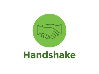 people deal handshake logo and icon vector design template