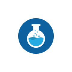 laboratory tube and logo icon vector design template