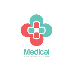 medical cross logo and icon vector design template