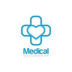medical cross logo and icon vector design template