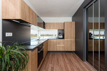 Interior of contemporary kitchen