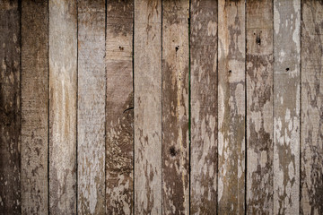 Old wooden boards are made into fences.