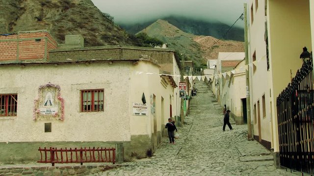 Street in Iruya, a Small Town in the Argentine Puna.  