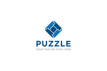 puzzle logo and icon vector design template