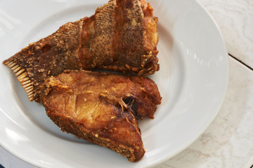 A dish of delicious fried grouper fish