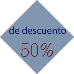 50% discount illustration spanish