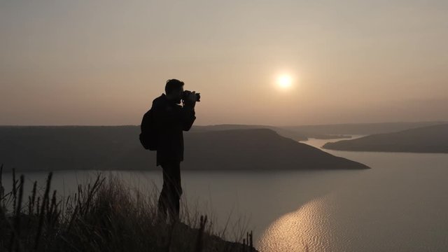 landscape photographer on mountain