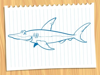 Naklejka premium Shark, sketch