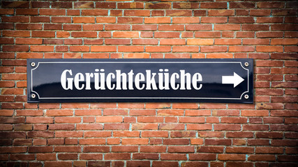 Schild 404 - Gerüchteküche - obrazy, fototapety, plakaty