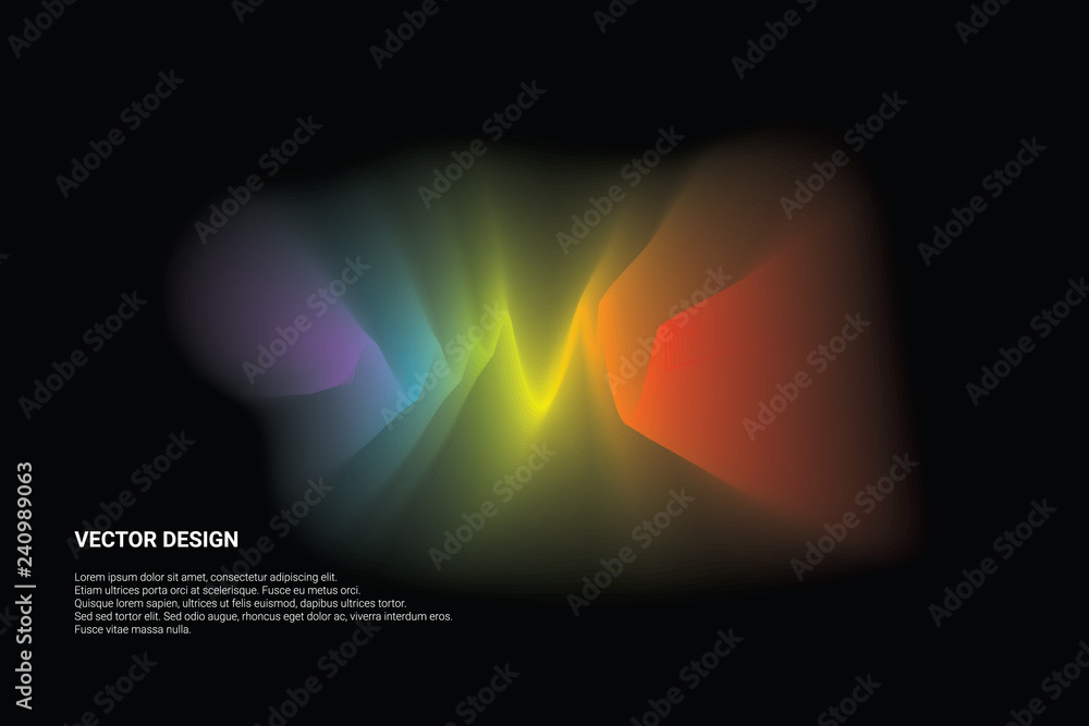 Poster abstract blurred gradient mesh background. colorful smooth banner template