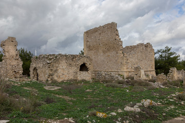 Voila Greece. 18-12-2018.   Ruins of an Ancient Venetian house at the Venetian village of  Voila. Crete Greece