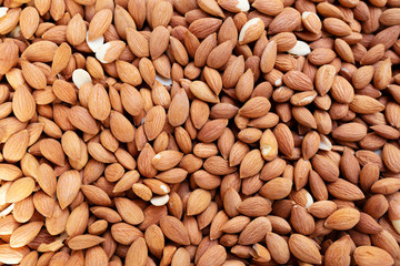 Almonds in raw form unroasted and unsalted.