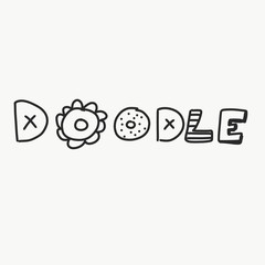 Vector of the word doodle handmade