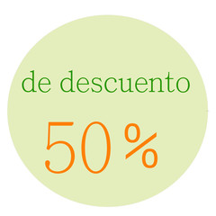 50% discount illustration spanish