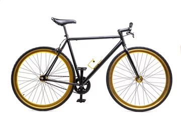 Aluminium Prints Bike City bicycle monospeed isolated on white background