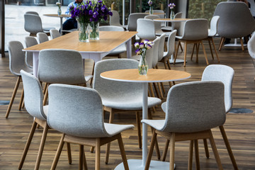 Grey Modern Cafe Chairs