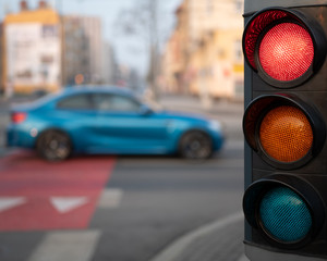 traffic lights on the road