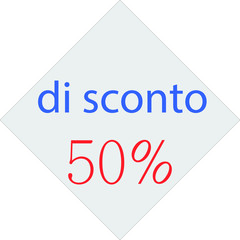 50% discount illustration italian
