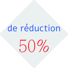 50% discount illustration français