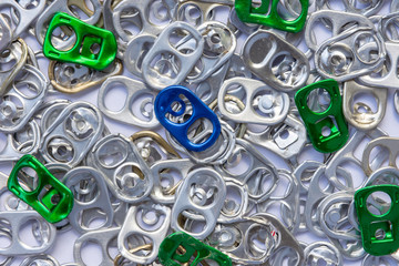 Ring pull background, Lid Cans, Background of many ring pull can opener.