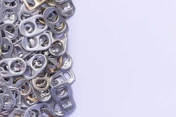 Ring pull background, Lid Cans, Background of many ring pull can opener.